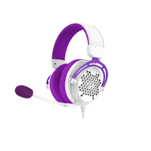 HEADSET GAMER REDRAGON DIOMEDES BRANCO COM ROXO