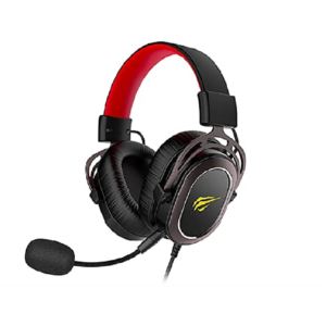 Havit Headset H2008d com Microfone, Gamer, Preto e Vermelho.