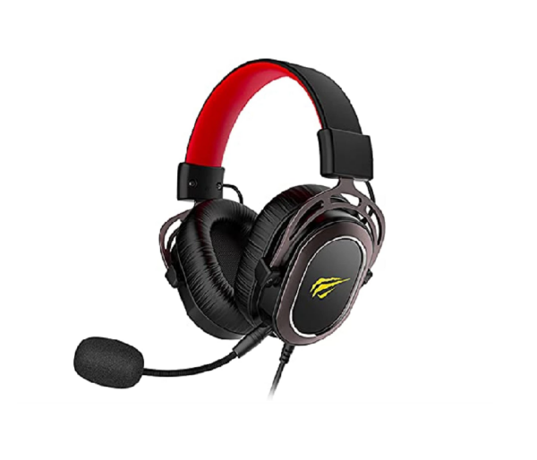 Havit Headset H2008d com Microfone, Gamer, Preto e Vermelho.