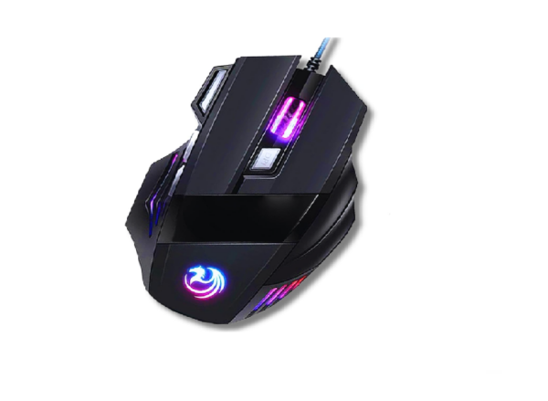 Mouse Gamer 7D 3200 Dpi Com Luzes Led Rgb Óptico Usb PC 7 Botões