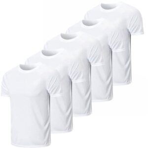 Kit 5 Camisetas Brancas 100% Poliéster 30.1 Premium Para Sublimação Silk Personalização