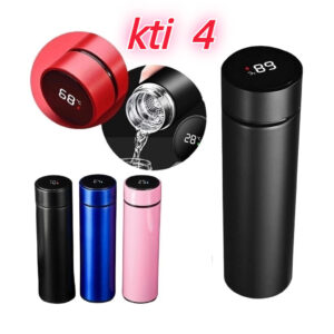 kit 4 Garrafa Térmica Inteligente Com Visor De LED Marcador De Temperatura