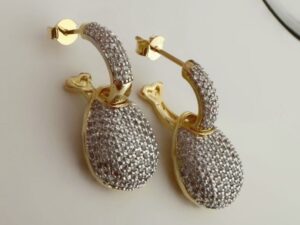 Par de brincos banhado em ouro 18k